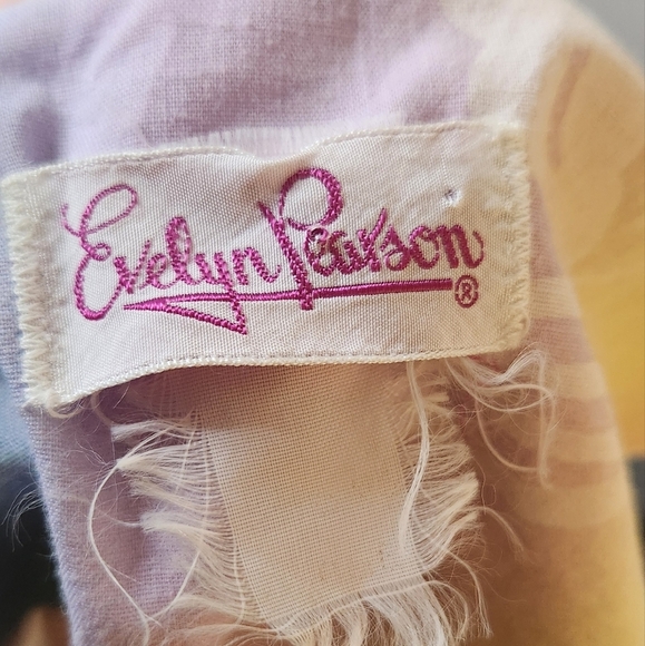 Evelyn Pearson vintage 1970s bathrobe robe pastel Hawaiian grandma medium - Picture 9 of 9